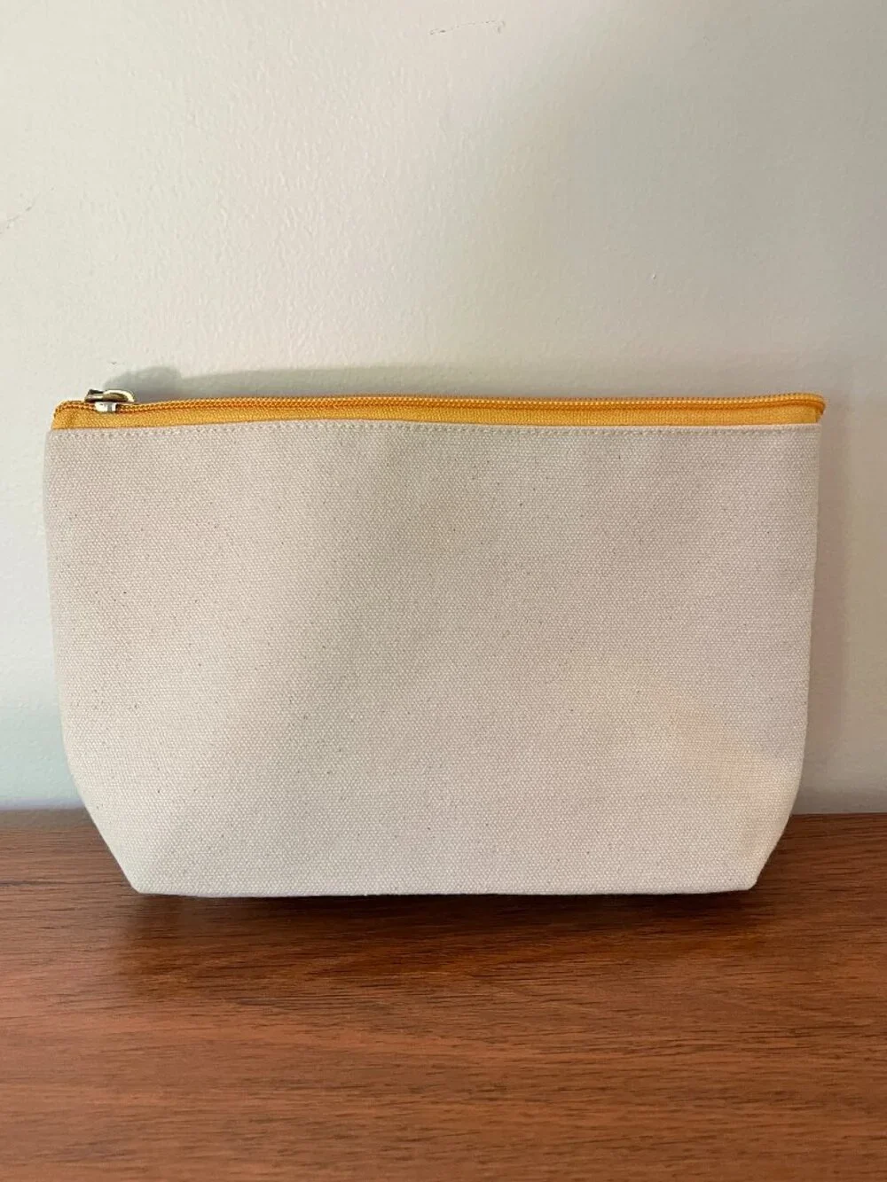 Two's Company Canvas Floral Zip Pouch NEW 100% Cotton